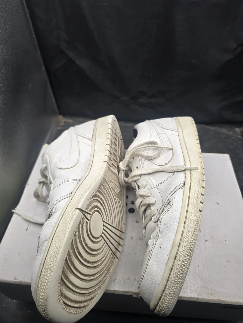 Jordan Men's White Low-Top Leather Sneakers